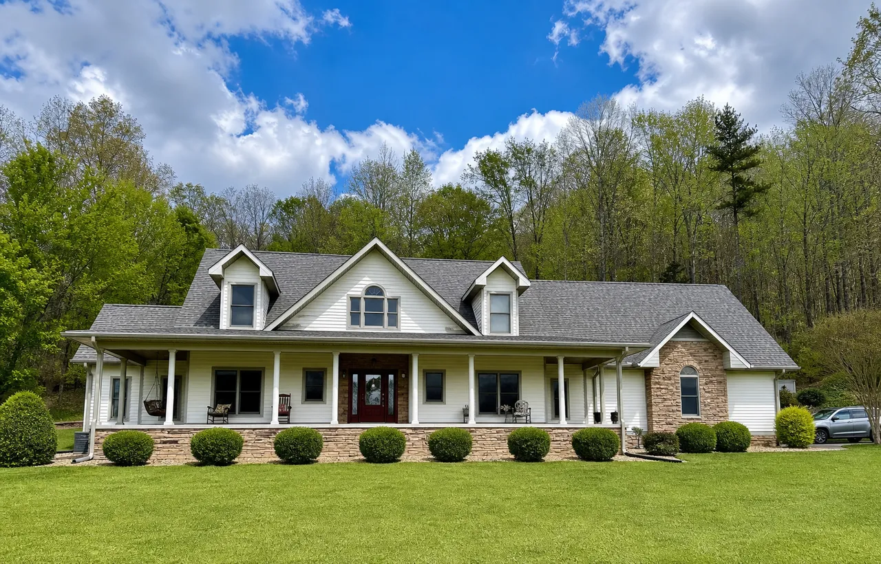 Beautiful home with a new roof installed by CAPS Roofing in the Tri-State area